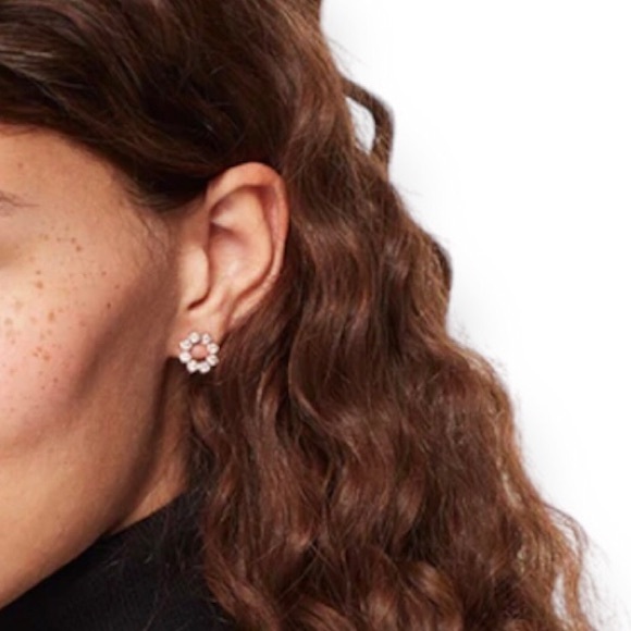 KATE SPADE Full Circle Earrings Pierced CZ 14K Gold Plated Studs NWT - Picture 4 of 9